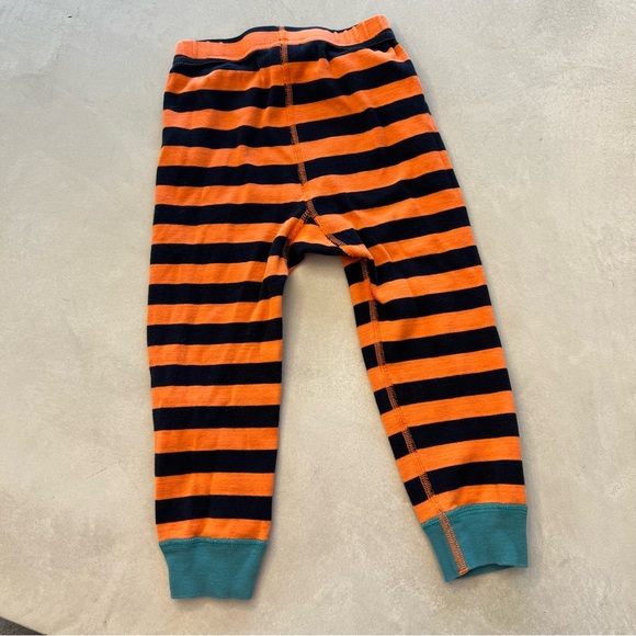 HANNA ANDERSSON Halloween Jack-o’-lantern Longjohn Pajamas, Orange Black, 3T - Picture 6 of 9